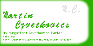 martin czvetkovics business card